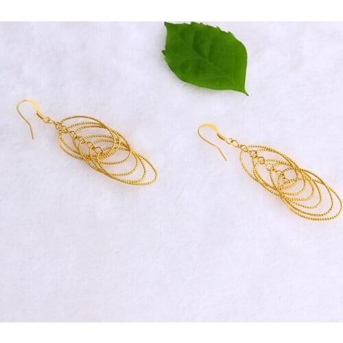 Fansheng jewelry hot sale round gold color wedding gift Ethic styli earring for women free shipping