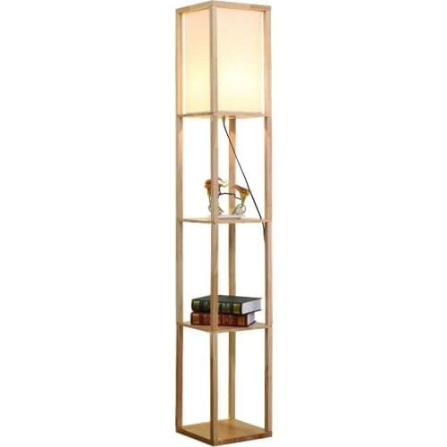 Solid wooden Floor Lamp Modern Minimalist Living Room Light Bedroom Bedside Lamp 160cm Height Standing Lamp For Living Room