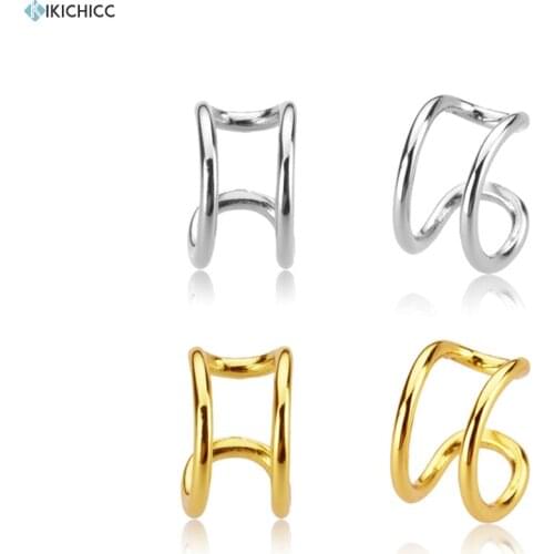 Kikichicc 925 Sterling Silver Slim Simple Adjustal Cross Ear Cuff Women Plain Earcuff Cuffs Earring For 2020 Fashion Jewelry