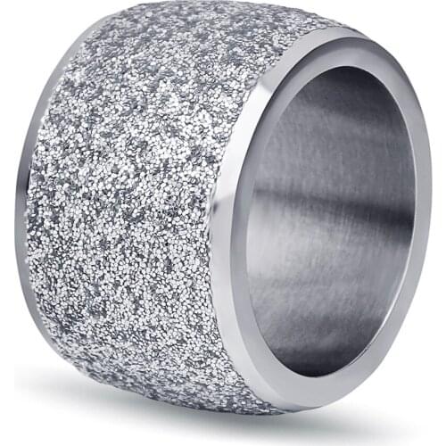 Rose Gold Frosted Stainless Steel Ring Mens Titanium Steel Frosted Ring Womens Fingers Jewelry Accessories anillos mujer