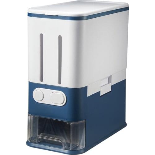 Kitchen Rice Storage Box Automatic Rice Dispenser Storage Tank Push-type Household Rice Bucket Large Capacity Storage Bucket