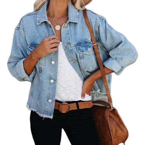 Jacket women traf Womens denim jacket short spring and autumn hooded jacket all-match student jacket