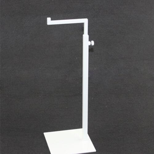 Adjustable Height Metal Handbag Bag Display Stand White Women Handbag Holder Purse Display Bag Rack Countertop Storage Shelf