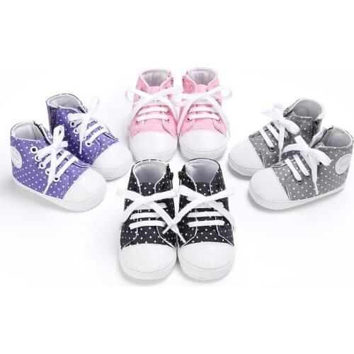 Fashion baby young childrens shoes girls boys short boots dot canvas shoes casual childrens sports shoes