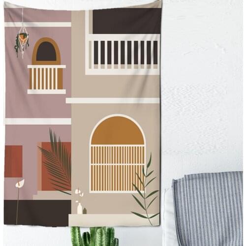 Fashion Animals Plants Leaves illustration Wall Cloth Canvas Painting Nordic Tapestry For Living Room Decor Tapestry