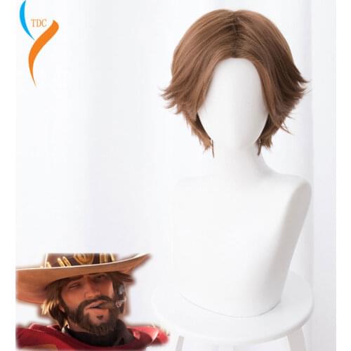 Game Cosplay Wigs Jesse Mccree Cosplay Wigs Heat Resistant Synthetic Hair Halloween Christmas Cosplay Wigs