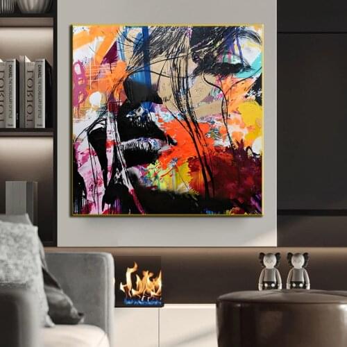 Nielly Francoise Portrait Oil Painting Abstract Women Face Canvas Painting Poster and Prints Wall Art Picture For Home Decor