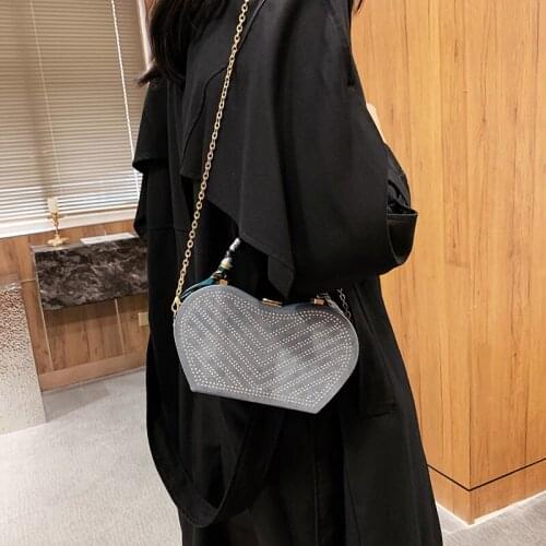 Luxury Designer Dinner Messenger Bag PU Material 2021 New Chain Shoulder Bag Diamond Fashion Female Handbag Purse