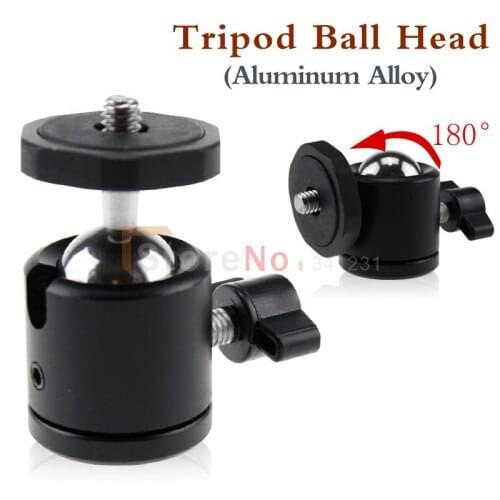 1/4 inch 360 Swivel 1/4" Screw Mini Ball Head For SB800 SB900 580EX II DSLR Camera Tripod Ballhead Stand
