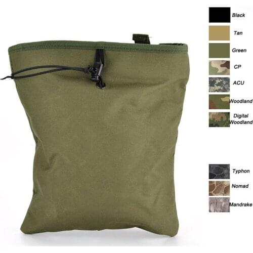 Tactical Rifle Gun Mag Dump Pouch Airsoft Paintball Military Recovery Molle Magazine Packet Army Hunting Shooting Ammo Green Bag