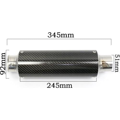 Universal Motorcycle Modifed Exhaust Pipe Escape Moto Carbon Fiber Muffler DB Killer For NC750X R6 MT09 XSR700 R1 R25 Z250 NINJA