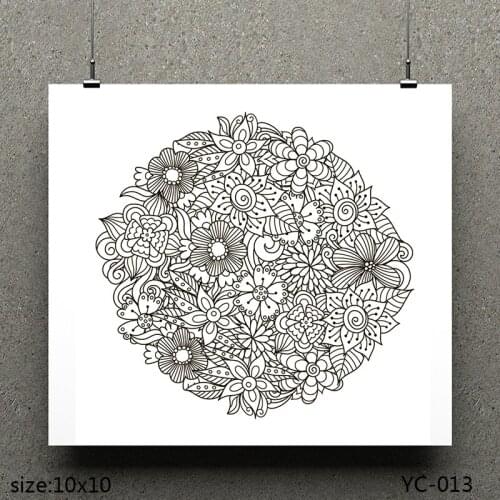 ZhuoAng Hundred flowers Clear Stamps For DIY Scrapbooking/Card Making Decorative Silicon Stamp Crafts