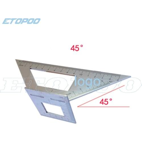 1pcs Square 45 degrees 90 degrees 22. 5 degrees T-type angle ruler protractor carpentry gauge woodworking tools with 3design