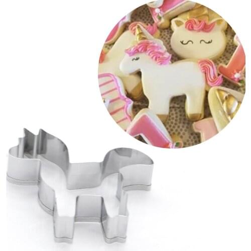 1PC Pastry Baking Mould Unicorn Horse Cake Mold Cookies Cutter Biscuit Decorating for Home Kitchen Bakeware Tool LB 463