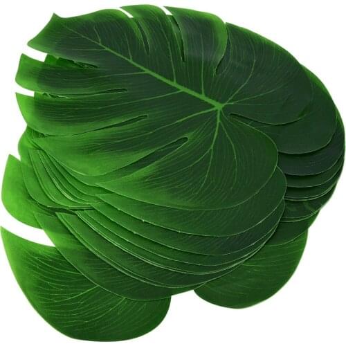 12Pcs Monstera Leaf Table Flag Cutlery Mat Coaster Family Wall Decoration Fake Flower