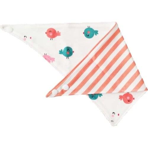 2/4Pcs Lot Baby Bandana Drool Bibs 100% Organic Cotton Bibs for Boys Girls Super Soft Triangle Bib Absorbent Feeding Cloth Bibs