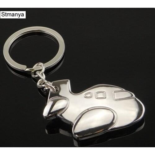 Key Holder 3D Stereoscopic Aircraft model Keychain Car Key Chain Key Ring plant Keychain For Promotional Gift wholesale K1007