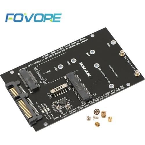 M.2 NGFF MSATA SSD to SATA 3.0 Adapter 2 in 1 Converter Card for PC Laptop