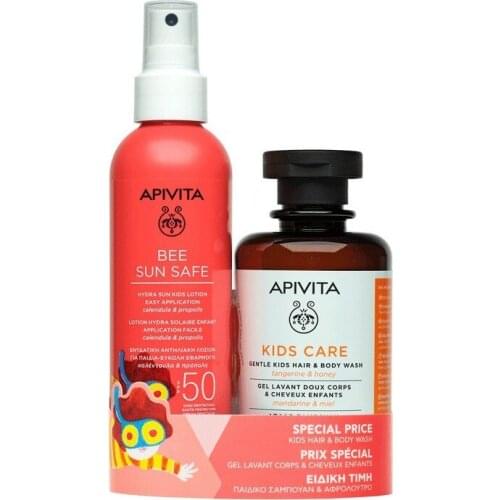 APIVITA - PACK BEE SUN SAFE LOCIÓN PARA NIÑOS SPF 50+ (200ML)+ GEL/CHAMPÚ NIÑOS (250 ML)