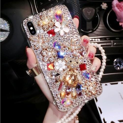 Lovely Bling Crystal Diamond Rhinestone Case For OPPO A9 A5 2020 A31 2020 A11 A11X F3 F7 F9 A1 A3 A5S A3S A83 R7S R7 R9 R9S Plus