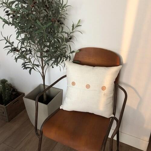 Cotton linen cushion pillow case solid color pillow case cojines decorative sofa pillow guest room pillow case home decoration