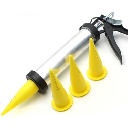 Carp Fishing Bait Making Aluminium boilie gun with 4pcs spare nozzles Silicone Glue Gun Fishing Tackle Equipment