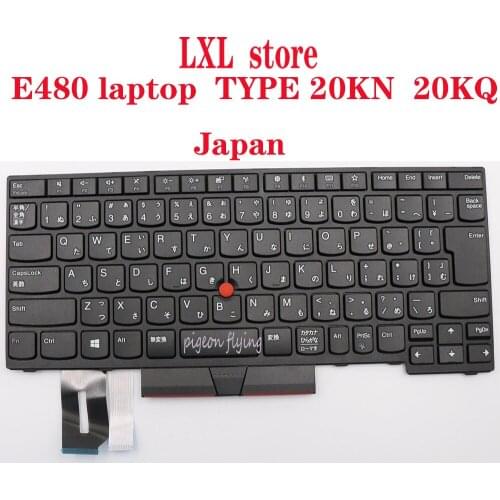 SN20P33060 for Thinkpad E480 laptop keyboard 20KN 20KQ Japan NO-Backlight FRU 01YP270 01YP430 01YP510 01YP350 100% test OK