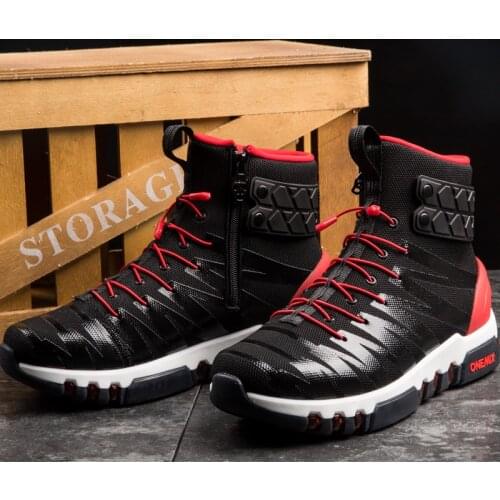 ONEMIX Men Boots Running Shoes Women Sneakers High Top Winter Snow Boots Outdoor Waterproof Walking Trekking Sneaker