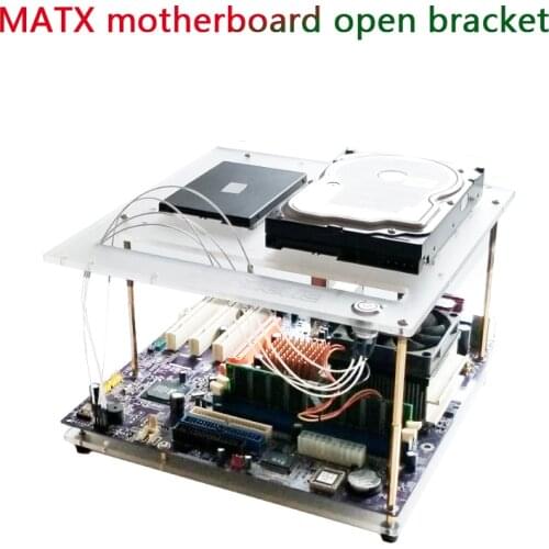 DIY motherboard MATX universal simple bracket multi-layer stack transparent chassis double can hold 2 hard drives