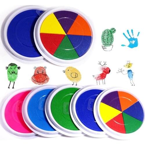 Washable Finger Painting Drawing Oil Based Inkpad Stamp Fingerprint Scrapbooking Kids Toy Kid Graffiti Toys Gifts DIY Craftwork