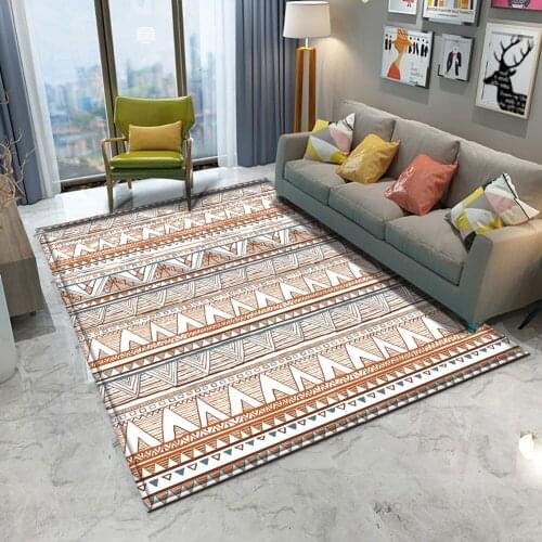Floor Carpet For Living Room Bedroom Home Decorative Crapet Fashion Indian style Printed Flannel Area Rug Printed Room Area Rug