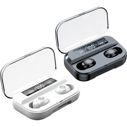 TWS Bluetooth 5.2 Earphones LED Display IPX5 Waterproof Wireless Mini In-ear Earbud HiFi Sound Quality Noise Reduction for Sport