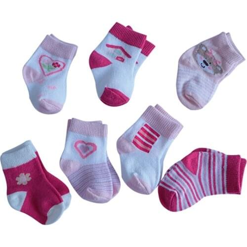 Redkite 7 Pairs Baby Socks Soft Newborn Wear Cotton Lovely Cute