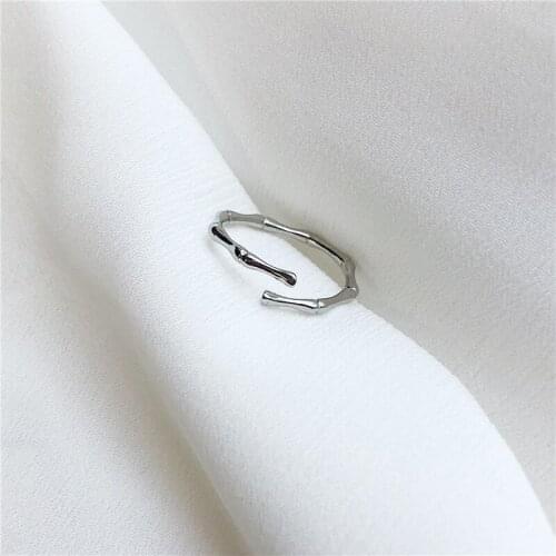 2019 new brand design bamboo opening adjustable female ring series ring generous minimalist Korean ring for women