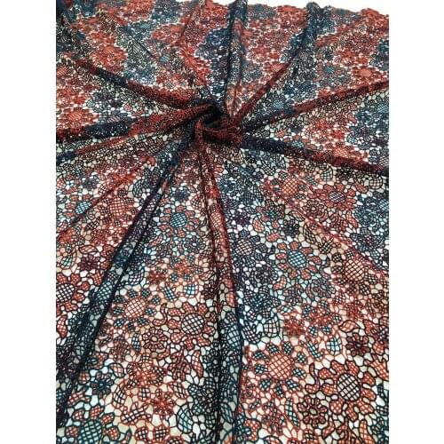 New Style Nigerian Lace Fabric 2021 High Quality Lace Water Soluble Embroidered Fashion Soft Lace Fabric 5 Yards