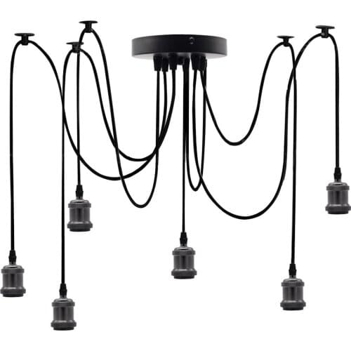 One point six metal E27 Screw Lamp holder American Vintage Chandelier Lamp holder AC110V 220V Line length 2m Weight 1800g