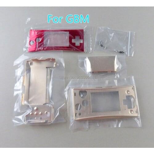 1set For Nintend Gameboy Micro GBM 5 Colors front back Cover Faceplate Battery Holder with screw Metal Housing Shell case