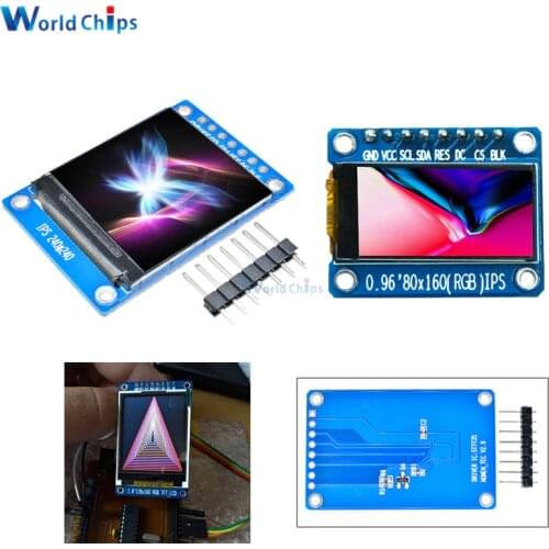 0.96 1.3 inch 1.44" 1.8" Serial 128*128 128*160 80*160 240*240 65K SPI Full Color TFT IPS LCD Display Module Board Replace OLED