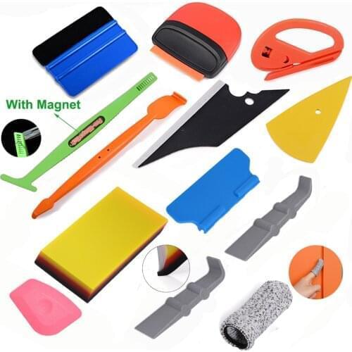 EHDIS Rubber Squeegee Vinyl Wrap Magnet Scraper Razor Sticker Cutter Knife Finger Sleeve Tint Water Wiper Car Window Film Tools