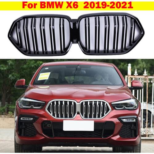 Car Styling Center Grill ABS plastic Front Bumper grill Vertical Bar Middle Grill For BMW X6 G06 X6M 2019-2021
