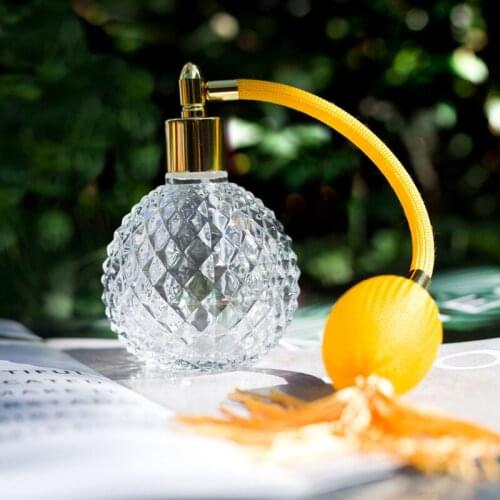 100ml Long Tube Bulb Atomizer Pump Sprayer Glass Perfume Bottles Glass Cosmetic Containers Packaging 3pcs/lot P308