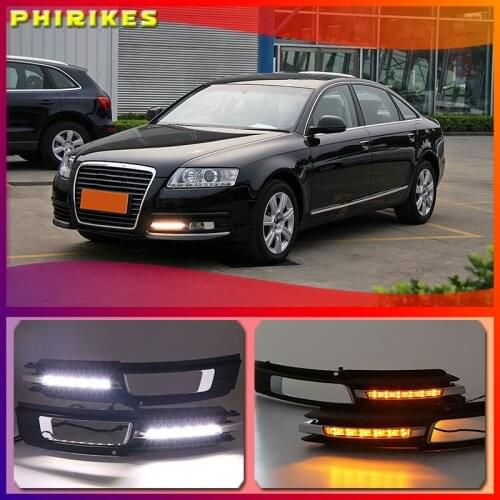 LED Daytime Running Light DRL Light Fog Lamp Cover For Audi A6L A6 C6 2009-2011 For Quattro RS Cabriolet Allroad Front