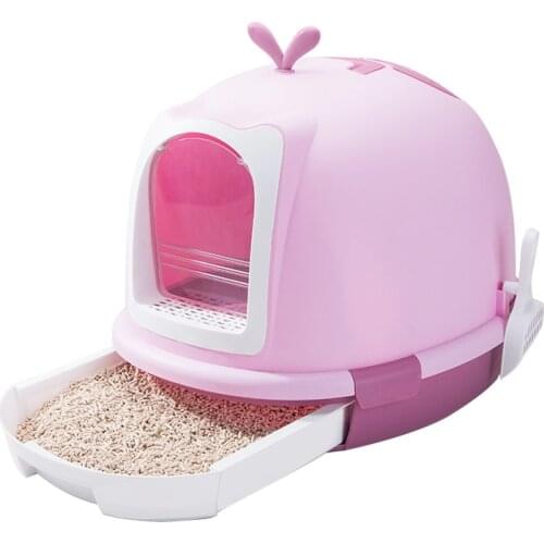 Pet Products All around structure can drag drawer anti odor easy to clean Cat litter box
