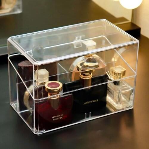 Large Capacity Cosmetic Storage Box Make up Organizer Jewelry Nail Polish Perfume Makeup Container Desktop Sundries Storage Box
