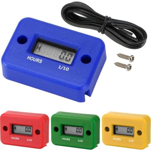Waterproof Portable LCD Display Engine Gauge Hour Meter Digital Hour Meter For Motorcycle ATV Gasoline Marine Snowmobile