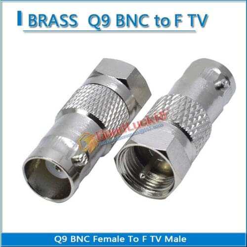 BNC Q9 To F Connector Socket BNC Female To F Male Plug BNC - F Nickel Plated Straight Coaxial RF Adapters