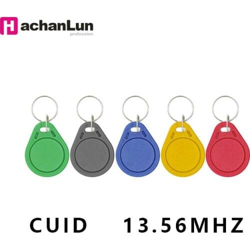 100Pcs/lot 13.5MHZ CUID Changeable MF S50 1K IC Keys Keyfobs Token Tags S50 NFC Clone Copy Block 0 Writable14443A