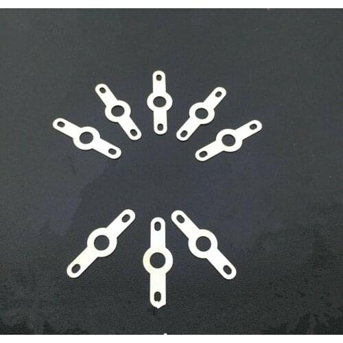 100Pcs Silver-plated Copper double Head Soldering Terminal M2.2-M4.2 Circular Weld Washer Welding Sheet Soldering Lug