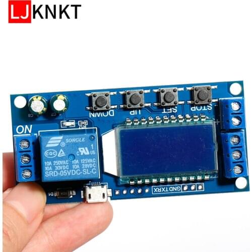 2PCS One way DC 5V Real time Timing Delay Timer Relay Module Switch Control Clock Synchronization Multiple mode Wiring diagram