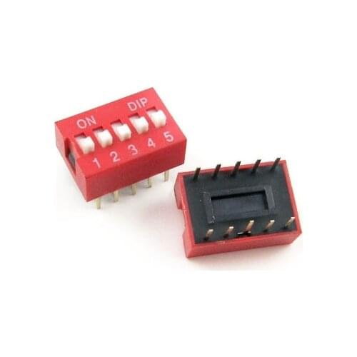 20pcs/lot DS-05 5-position toggle switch toggle switch toggle switch gold-plated pitch 2.54MM DS05